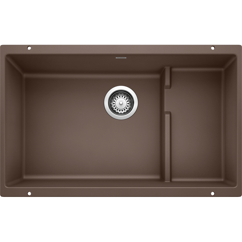 Precis 27.5' Granite Double-Basin Undermount Kitchen Sink in Cafe Brown (27.5' x 18.13' x 7.88')