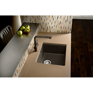 Precis 20.75' Granite Single-Basin Undermount Kitchen Sink in Cinder (20.75' x 18' x 7.5')