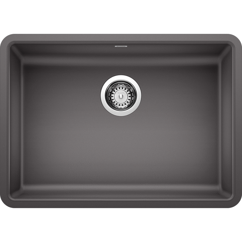 Precis 25' Granite Single-Basin Undermount Kitchen Sink in Cinder (25' x 18' x 5')