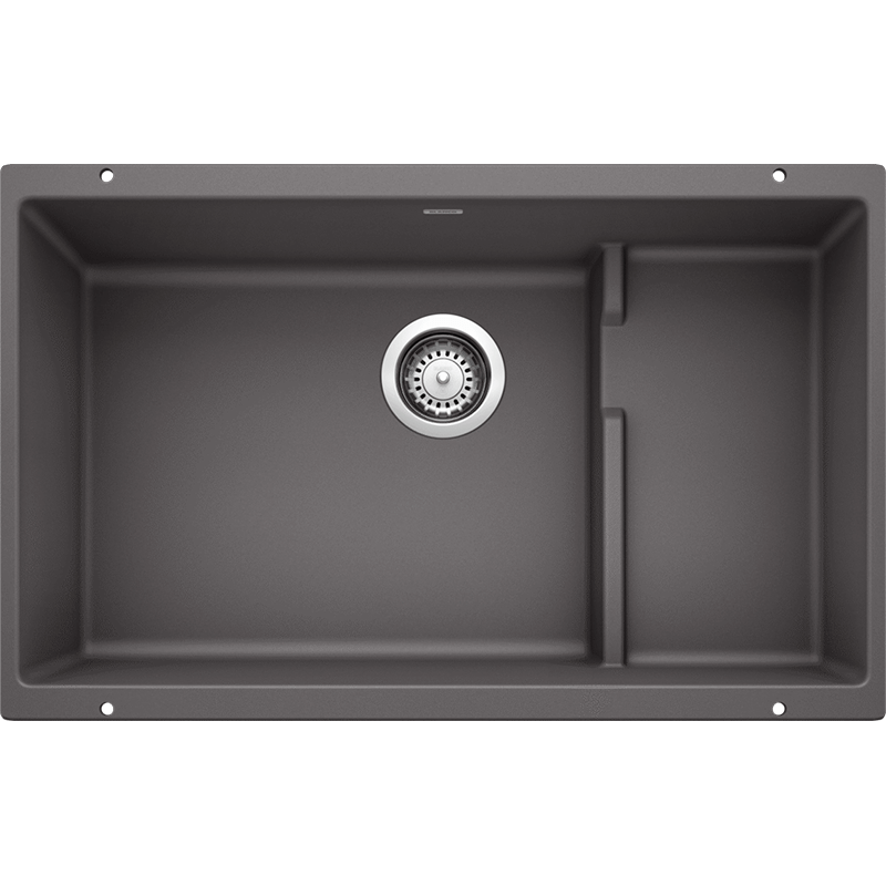 Precis 27.5' Granite Double-Basin Undermount Kitchen Sink in Cinder (27.5' x 18.13' x 7.88')