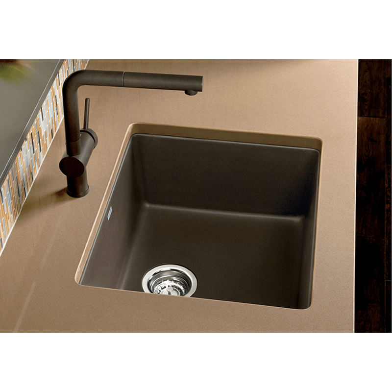 Precis 20.75' Granite Single-Basin Undermount Kitchen Sink in Concrete Grey (20.75' x 18' x 7.5')