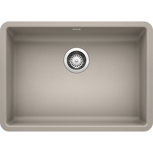 Precis 25' Granite Single-Basin Undermount Kitchen Sink in Concrete Grey (25' x 18' x 5')