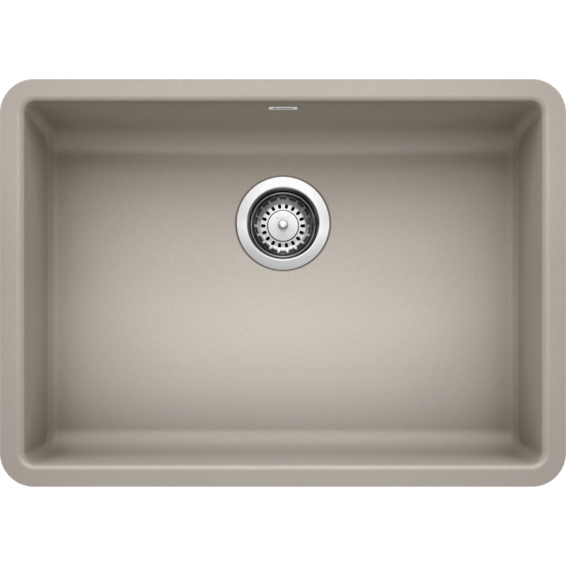 Precis 25' Granite Single-Basin Undermount Kitchen Sink in Concrete Grey (25' x 18' x 5')
