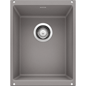 Precis 13.75' Granite Single-Basin Undermount Kitchen Sink in Metallic Grey (13.75' x 18' x 7.5')