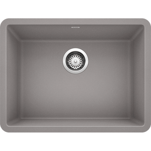 Precis 23.5' Granite Single Basin Kitchen Sink in Metallic Grey
