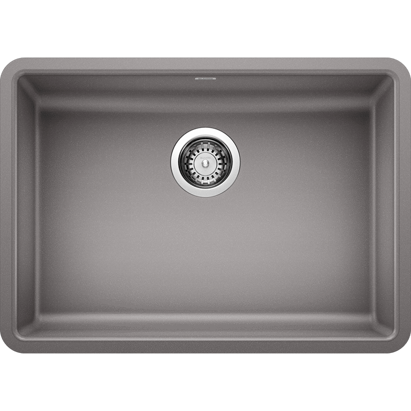 Precis 25' Granite Single-Basin Undermount Kitchen Sink in Metallic Grey (25' x 18' x 5')
