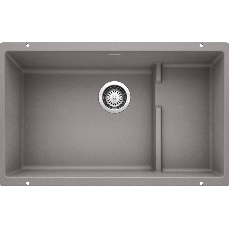 Precis 27.5' Granite Double-Basin Undermount Kitchen Sink in Metallic Grey (27.5' x 18.13' x 7.88')