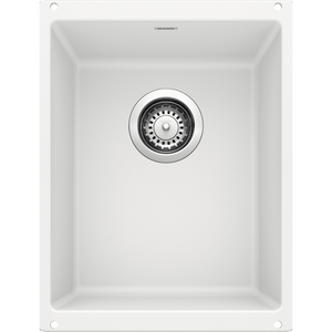 Precis 13.75' Granite Single-Basin Undermount Kitchen Sink in White (13.75' x 18' x 7.5')