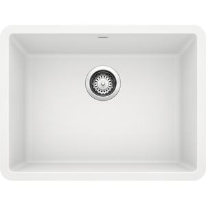 Precis 23.5' Granite Single Basin Kitchen Sink in White