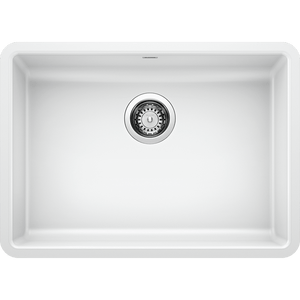 Precis 25' Granite Single-Basin Undermount Kitchen Sink in White (25' x 18' x 5')