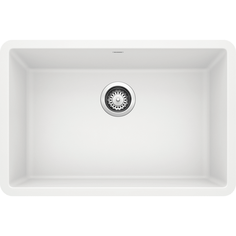 Precis 26.5' Granite Single-Basin Undermount Kitchen Sink in White (26.5' x 17.75' x 8.75')