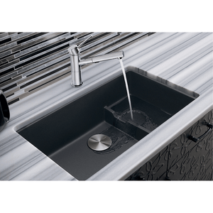 Precis 27.5' Granite Double-Basin Undermount Kitchen Sink in White (27.5' x 18.13' x 7.88')