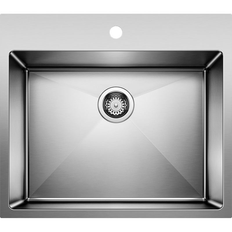Quatrus 25' Single-Basin Dual-Mount Laundry Sink in Stainless Steel (25' x 22' x 12')