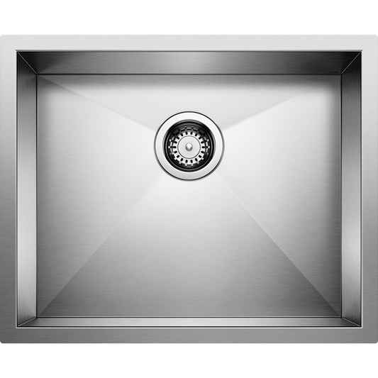 Quatrus 18" Single-Basin Undermount Kitchen Sink in Stainless Steel (18" x 22" x 9")