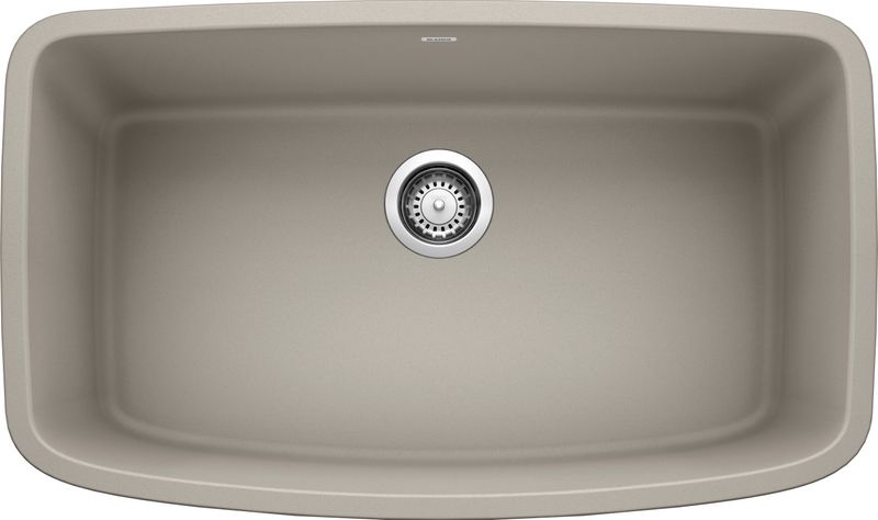 Valea 32' Granite Single-Basin Undermount Kitchen Sink in Concrete Grey (32' x 19' x 9.5')