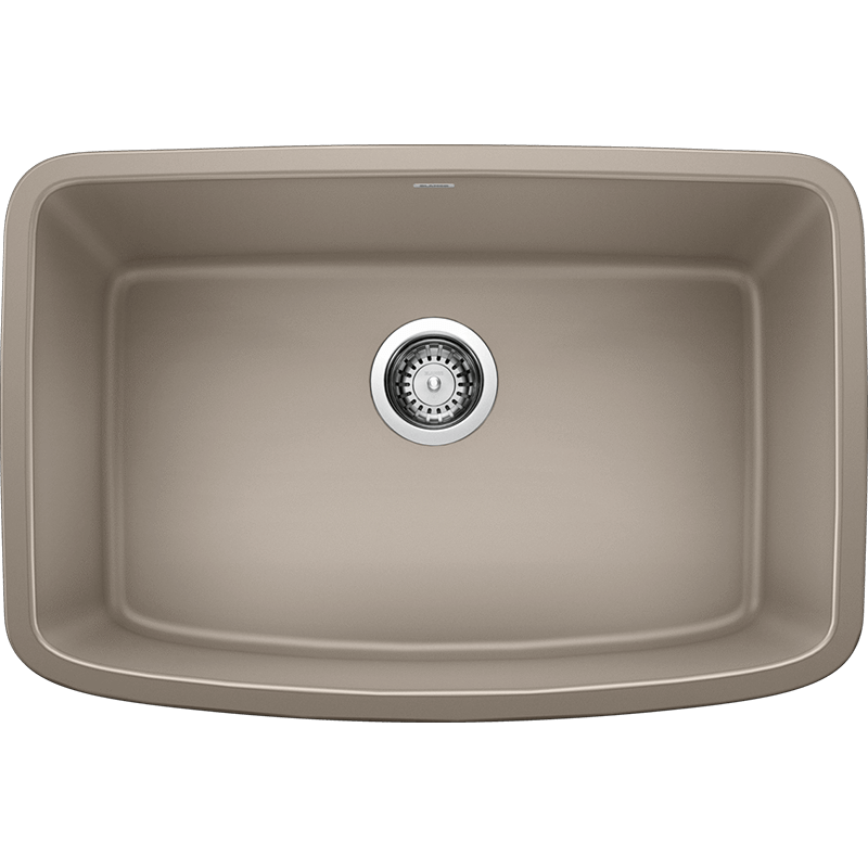 Valea 27' Granite Single-Basin Undermount Kitchen Sink in Truffle (27' x 18' x 9.5')
