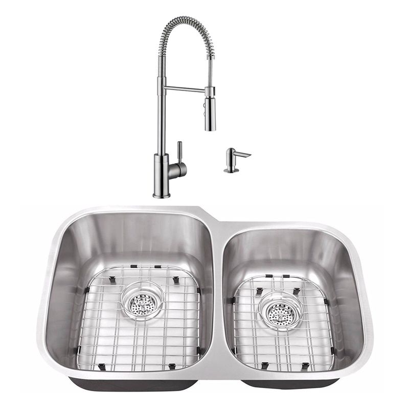 32' 18G 60/40 Kitchen Sink and Industrial Faucet