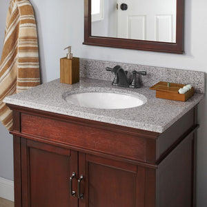 31' x 19' Countertop Vanity with Integrated Sink in Napoli