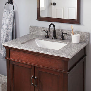 31' x 22' Countertop Vanity with Integrated Sink in Napoli