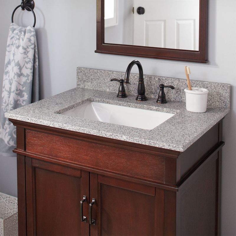 31' x 22' Countertop Vanity with Integrated Sink in Napoli