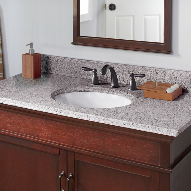 49' x 22' Countertop Vanity with Integrated Sink in Napoli