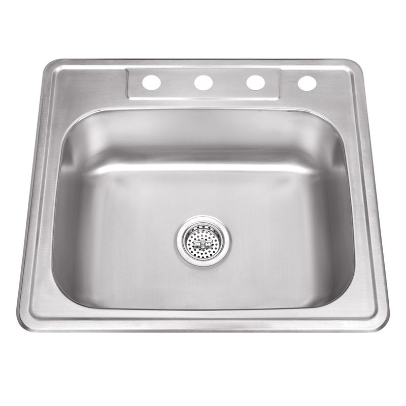 25' Single-Basin Drop-In Kitchen Sink in Brushed Stainless Steel (25' x 22' x 8.25')