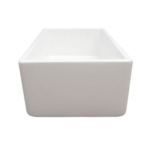 36.13' Fireclay Single-Basin Farmhouse Apron Kitchen Sink (with Mounting Hardware) in Gloss White (36.13' x 18' x 10')