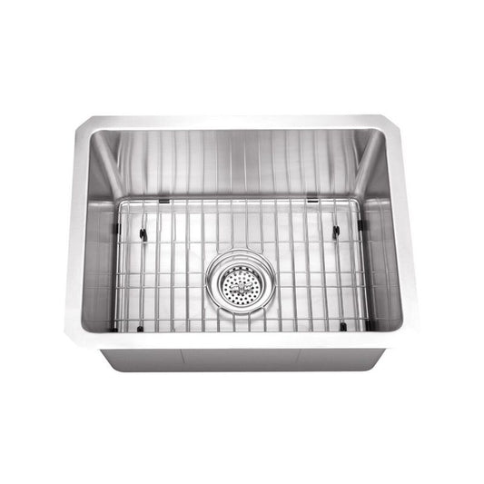 20" Single-Basin Undermount Kitchen Sink in Brushed Stainless Steel (20" x 15" x 10")