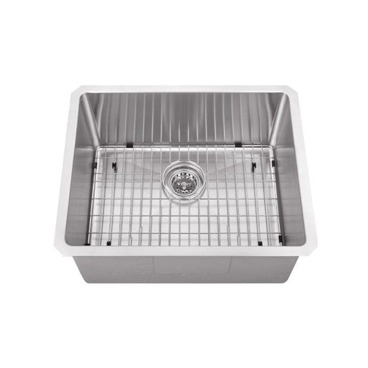 23" Single-Basin Undermount Kitchen Sink in Brushed Stainless Steel (23" x 19" x 10")