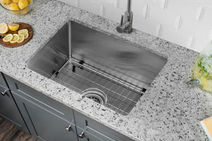 23' Single-Basin Undermount Kitchen Sink in Brushed Stainless Steel (23' x 19' x 10')