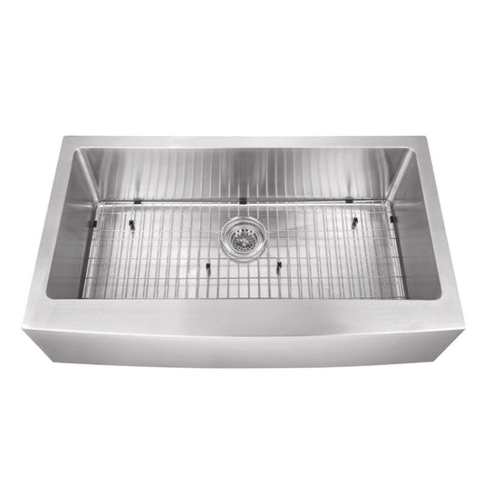 32.88" Single-Basin Undermount Kitchen Sink in Brushed Stainless Steel (32.88" x 20.75" x 10")