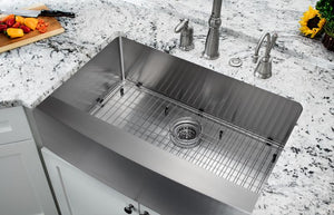 32.88' Single-Basin Undermount Kitchen Sink in Brushed Stainless Steel (32.88' x 20.75' x 10')