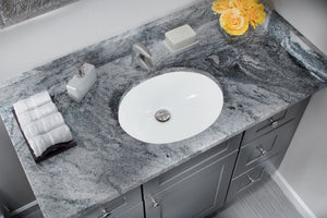 17.25' x 6.25' Single-Basin Undermount Vanity Sink in White