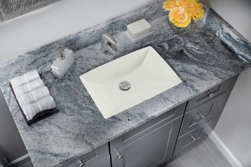 18' x 6' Single-Basin Undermount Vanity Sink in Biscuit