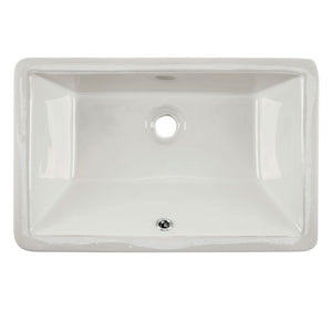 18.5' x 5.5' Single-Basin Undermount Vanity Sink in Biscuit