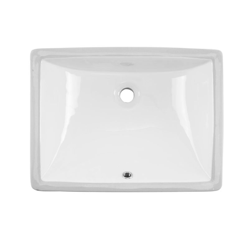 18' x 6' Single-Basin Undermount Vanity Sink in White