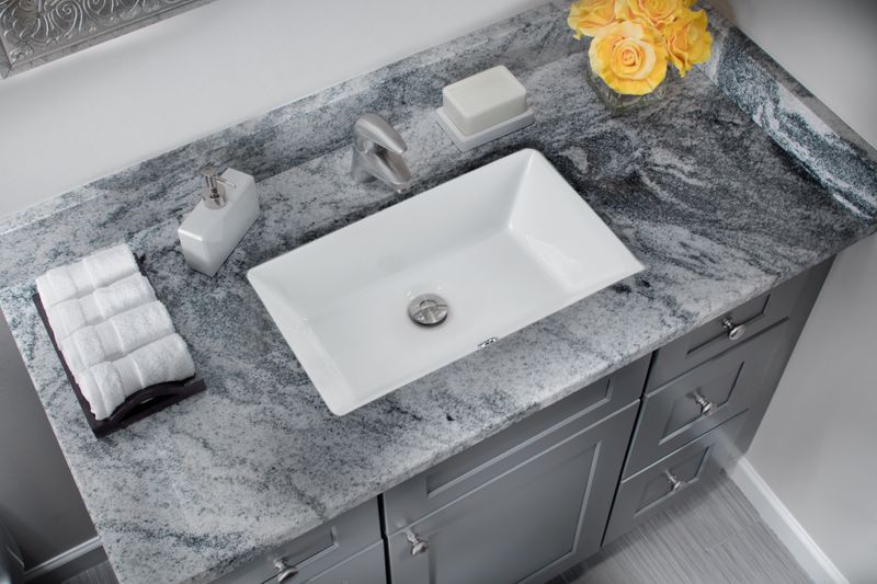 18.5' x 5.5' Single-Basin Undermount Vanity Sink in White