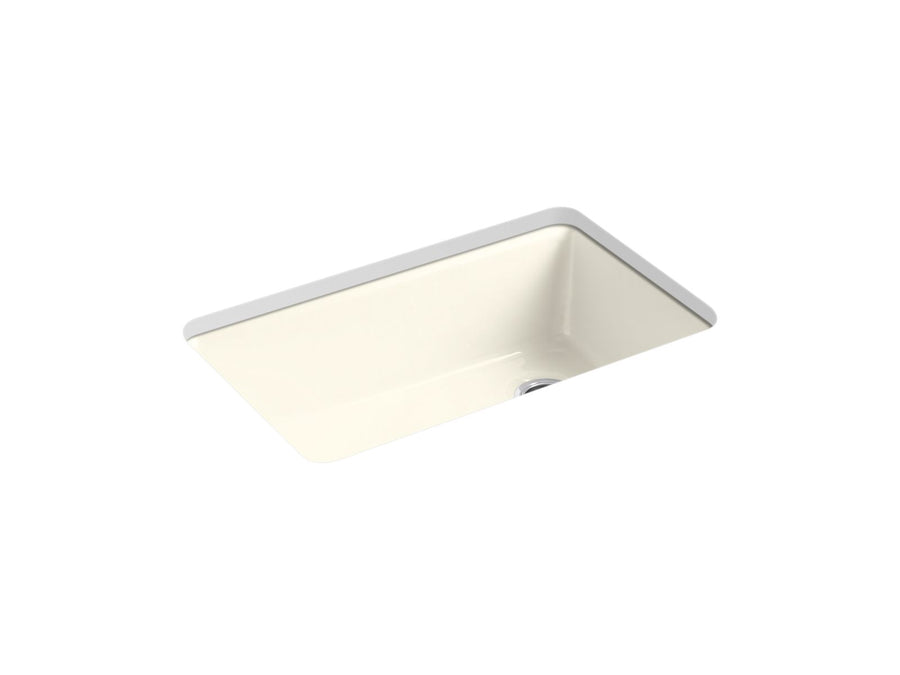 Riverby 35.25' x 23.88' x 12.5' Enameled Cast Iron Single-Basin Undermount Kitchen Sink in Biscuit
