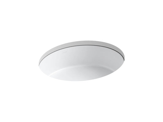Verticyl Oval 20.88" x 17.88" x 8.44" Vitreous China Undermount Bathroom Sink in White