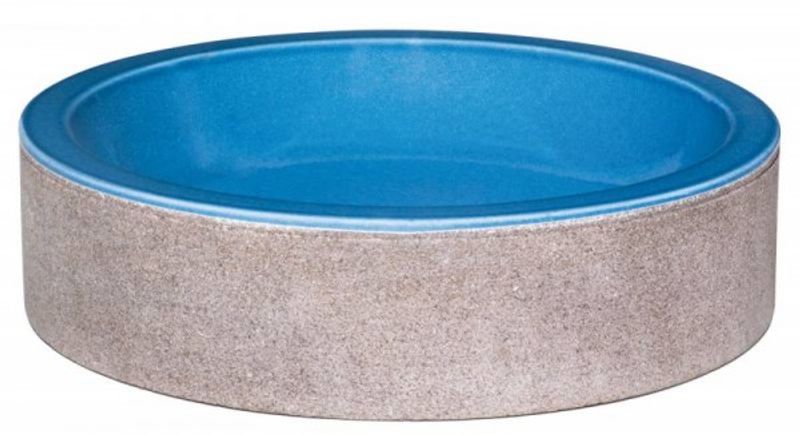 20' Lava Rock Cylinder Vessel Bathroom Sink in Blue from Wauld Collection