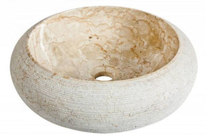 12.75' Marble Vessel Bathroom Sink in White from Wauld Collection