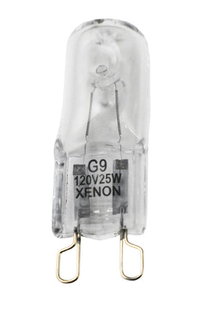 25 W Xenon Bi-Pin Light Bulb with Clear Finish - bx25g9cl120v