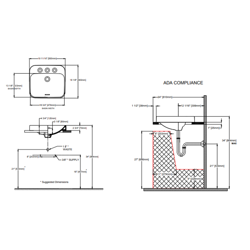 18.13' Vitreous China Vessel Bathroom Sink with CeFiONtect for Single-Hole Faucets in Cotton White from Arvina Collection