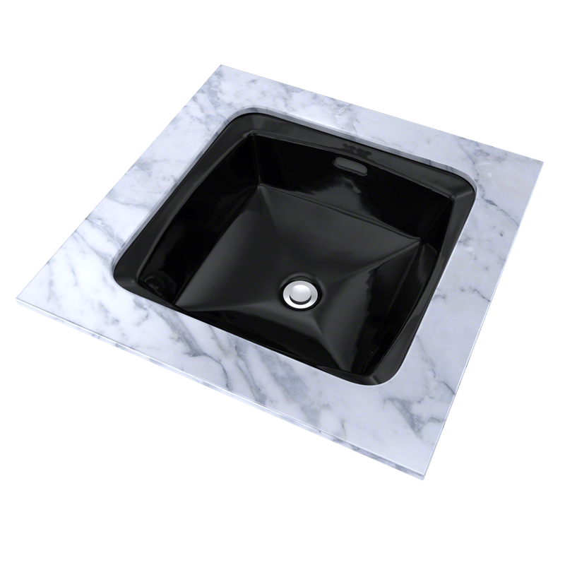17' Vitreous China Undermount Bathroom Sink in Ebony from Connelly Collection
