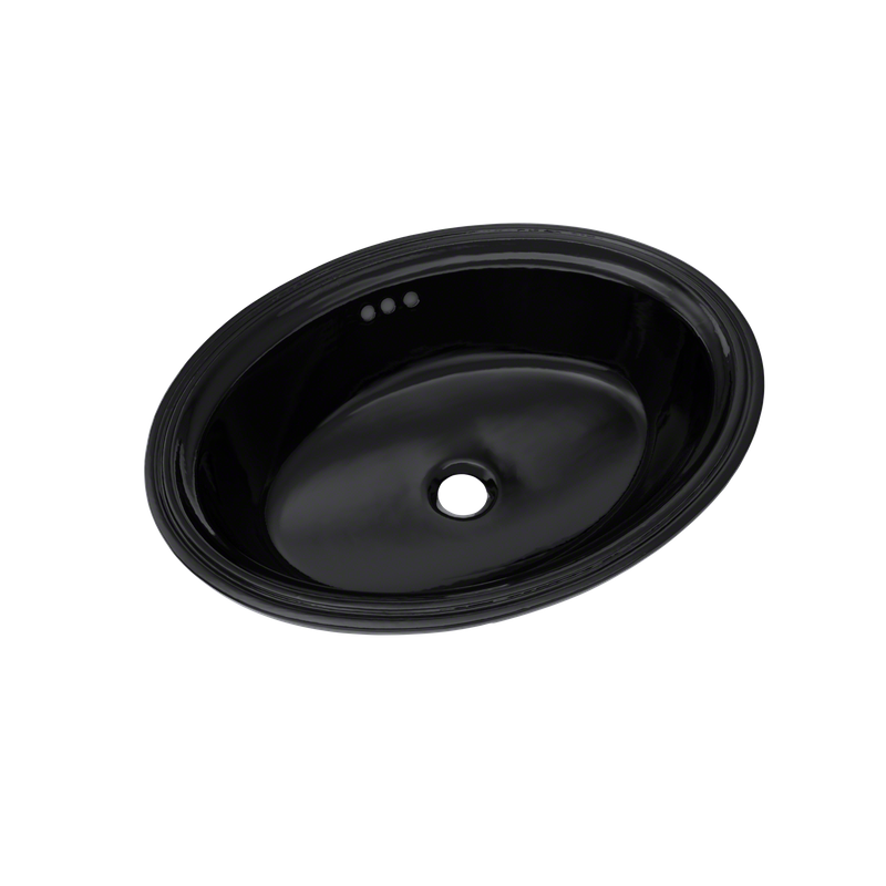 16.25' Vitreous China Undermount Bathroom Sink in Ebony from Dartmouth Collection