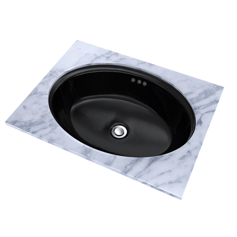 16.25' Vitreous China Undermount Bathroom Sink in Ebony from Dartmouth Collection