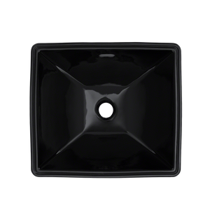 17' Vitreous China Undermount Bathroom Sink in Ebony from Legato Collection