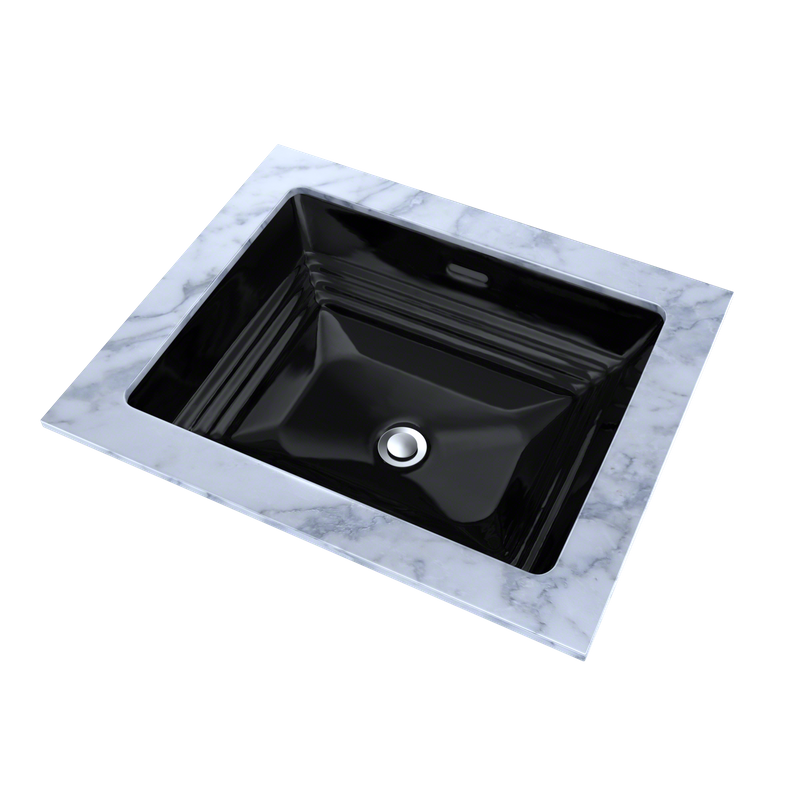 16.5' Vitreous China Undermount Bathroom Sink in Ebony from Promenade Collection