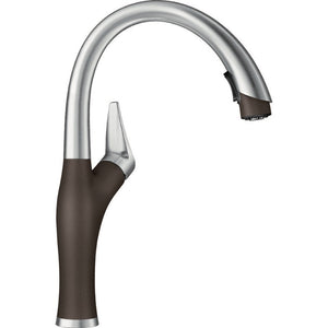 Artona Single-Handle Pull-Down Kitchen Faucet in Cafe Brown and Stainless - 1.5 gpm