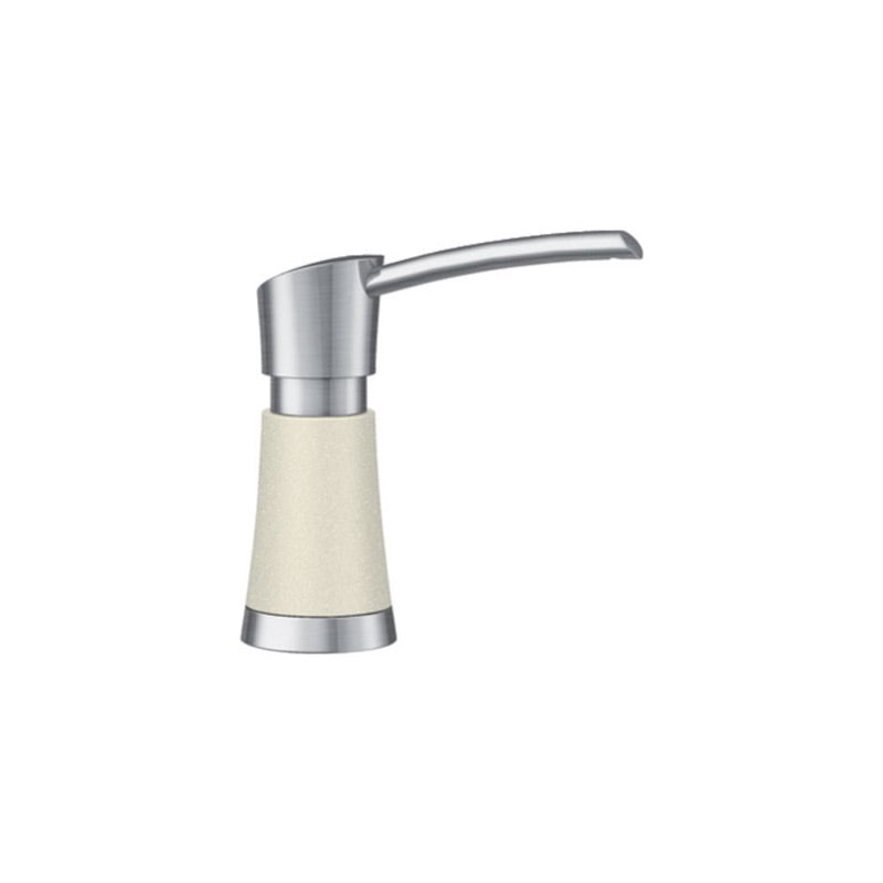 Artona Soap Dispenser in Biscuit and Stainless